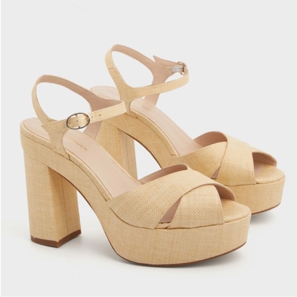 Tuckernuck Raffia Pippa Platform Sandals - Picture 1 of 12